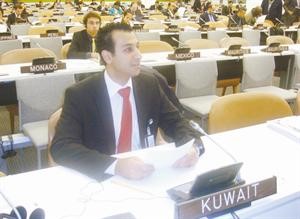عبدالعزيز العومي يلقي كلمة الكويت امام اللجنة الاقتصادية
﻿