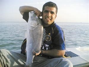 عادل العيدان مع صيده المفضل السبيطي﻿