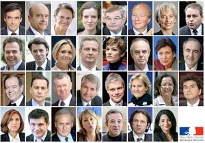 صورة جماعية لاعضاء الحكومة الفرنسية الجديدة﻿
