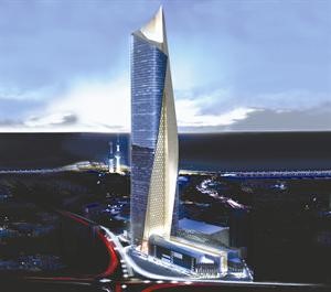 مشروع برج الحمراء اكبر ناطحة سحاب منحوتة في العالم لاول مرة بمعرض سيتي سكوير العقاري
﻿