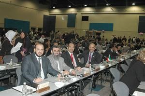 اسماعيل الغانم وفيصل الانصاري ودعبدالله الحجي وعامر العتيبي في مؤتمر الانكوساي﻿