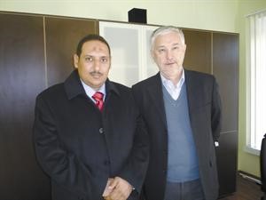 داسد الله مستقبلا الزميل اسامة ابو السعود في مركز الوسطية الروسي على بعد خطوات من الكرملين