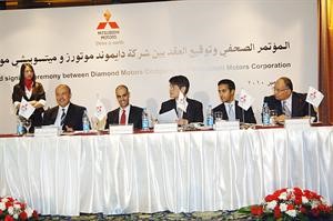 جانب من المؤتمر الصحافي للاعلان عن فوز التحالف بعقد وكالة ميتسوبيشي في مصر﻿