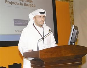 مشاري الجديمي خلال كلمته في مؤتمر ميد للمشاريع 2010
﻿