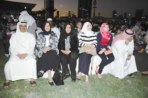 اياد الخرافي وسبيكة الجاسر خلال الحفل﻿