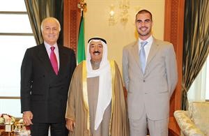 صاحب السمو الامير خلال لقائه بسام فريحة