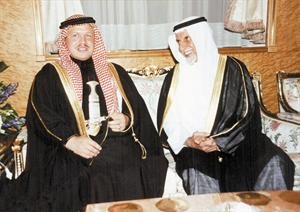مع الملك عبدالله ملك الاردن اثناء زيارته للكويت
