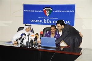 بدر المطوع يدشن موقع اتحاد الكرة مع الزميل مرزوق العجمي هاني الشمري