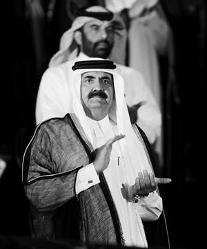 صاحب السمو الشيخ حمد بن خليفة امير قطر خلال حفل الافتتاح 			رويترز﻿