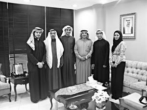 وفد الاتحاد خلال لقائه دخالد السعد وراشد النويهض﻿