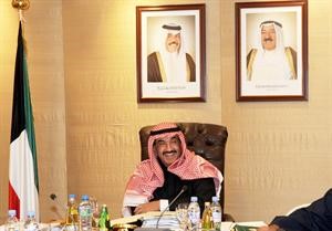 سمو رئيس مجلس الوزراء الشيخ ناصر المحمد مترئسا الاجتماع
