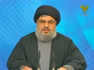 امين عام حزب الله السيد حسن نصرالله خلال مؤتمره الصحفي مساء امس﻿