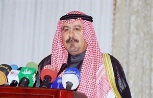الشيخ دمحمد الصباح خلال القائه كلمته في المؤتمرمتين غوزال
