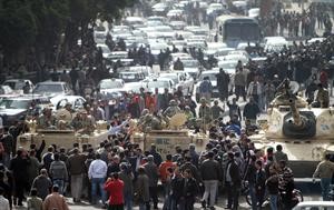 جانب من مظاهرات امس في القاهرة﻿