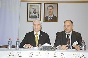 السفير السوري بسام عبدالمجيد والمستشار موسى المسلم﻿﻿كرم ذياب﻿
