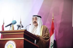 رئيس مجلس الامة جاسم الخرافي يلقي كلمته امام المؤتمر السابع عشر للاتحاد البرلماني العربي في الدوحة﻿