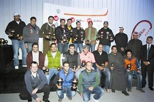 لقطة جماعية للمتسابقين في سباق البحرين Gulf Run﻿