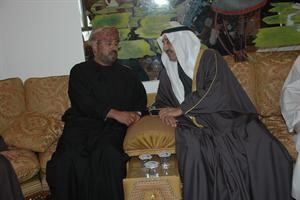 رئيس مجلس الامة جاسم الخرافي معزيا السفير سالم المعشني