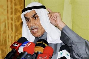 احمد السعدون اثناء المؤتمر الصحافي امس﻿﻿متين غوزال﻿