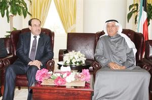 رئيس مجلس الامة بالانابة عبدالله الرومي مستقبلا رئيس الوزراء العراقي نوري المالكي﻿