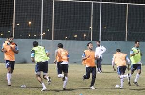 لاعبو السالمية خلال تدريب اول من امس في المنامة
﻿