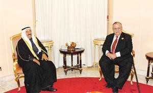 صاحب السمو الامير الشيخ صباح الاحمد خلال لقائه الرئيس العراقي جلال طالباني﻿