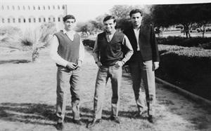 علي الزنكي ومشاري صالح العثمان وجواد عابدين عام 1964
