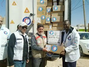 جانب من مساعدات الهلال الاحمر الكويتي لليبيا﻿