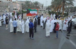 جانب من المتظاهرين في ساحة التغيير