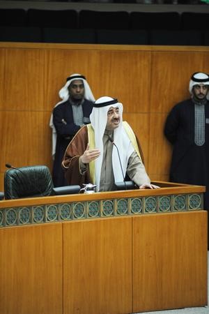 وزير الداخلية الشيخ احمد الحمود خلال الرد على تقرير اللجنة﻿