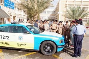 الوفود الخليجية خلال زيارة الادارة العامة للمرور