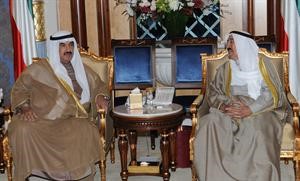  وسموه مستقبلا سمو رئيس الوزراء الشيخ ناصر المحمد﻿