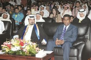 عميد معهد المسرح د فهد السليم وعميد معهد الموسيقى د سليمان الديكان