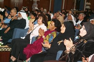 الشيخة فريحة الاحمد والشيخة دميمونة الصباح وكوثر الجوعان ودلال العثمان في مقدمة الحضور

