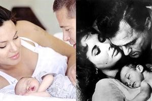 ليز وزوجها وابنها والى اليسار چولي وزوجها براد وابنهما﻿