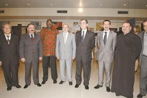 الارشمندريت بطرس غريب وسفراء مصر ولبنان والمغرب والسنغال والاردن وابراهيم الحجل﻿