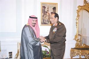 المشير طنطاوي مرحبا بالشيخ دمحمد الصباح﻿