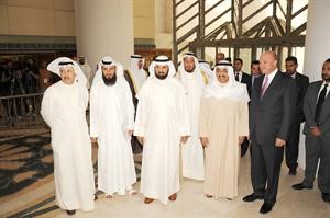 الرئيس جاسم الخرافي ورئيس مجلس النواب الاردني وخالد العدوة ود عبدالله المعتوق وعلام الكندري وعادل العوض في مجلس الامة امس﻿