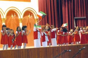جانب من الاوبريت الذي قدمه اطفال روضة الشامية﻿
