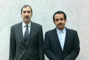 الملحق الثقافي في لوس انجيليس خلال لقائه محمد الجوعان