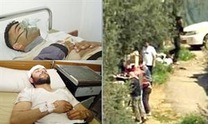 صورة ماخوذة عن التلفزيون السوري لـ مسلحين يطلقون النار على المواطنين وقوات الامن واخرى لاثنين من الجرحى سانا