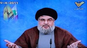 امين عام حزب الله السيد حسن نصرالله في اطلالته التلفزيونية مساء امس محمود الطويل