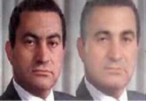صورة مركبة لحسني مبارك وشبيهه سعيد مبارك
