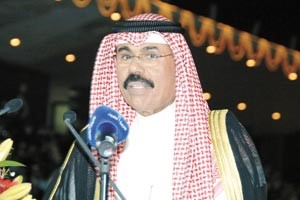 سمو ولي العهد الشيخ نواف الاحمد يلقي كلمته في الحفل