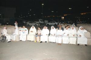 جانب من المعتصمين في ساحة الارادة