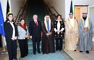 الرئيس الخرافي وفلاهاوت يتوسطان مرزوق الغانم وداسيل العوضي ودرولا دشتي بحضور السفيرة نبيلة الملا وعلام الكندري﻿
