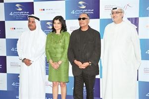 مسعود امرالله مع عبدالحميد جمعة والمخرج الايراني عباس كياروستامي ﻿