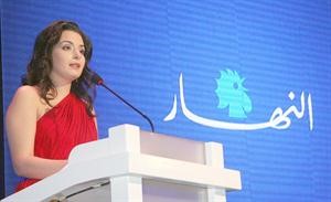 نائب المدير العام لـ النهار النائب نايلة تويني خلال حديثها عن النهار في حلتها الجديدة 	محمود الطويل﻿