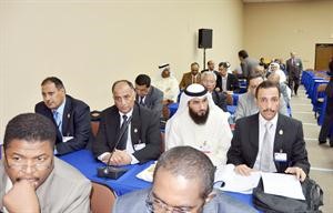 مرزوق الغانم وشعيب المويزري وغانم الميع وامين عام المجلس علام الكندري﻿