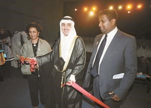 الشيخ احمد ناصر المحمد والشيخة فريحة الاحمد ودسليمان الديكان﻿
